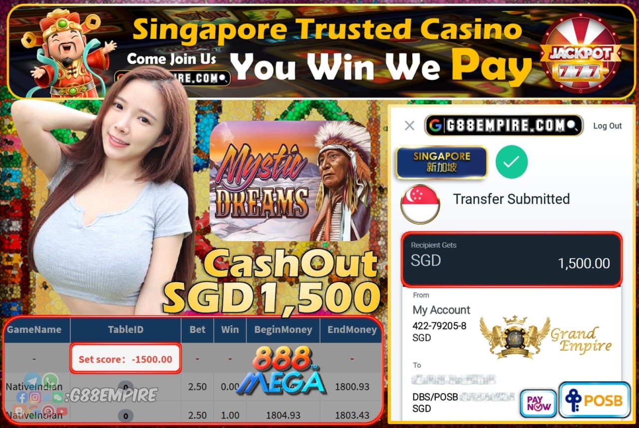 MEGA888 - NATIVENDIAN CASHOUT SGD1500 !!!