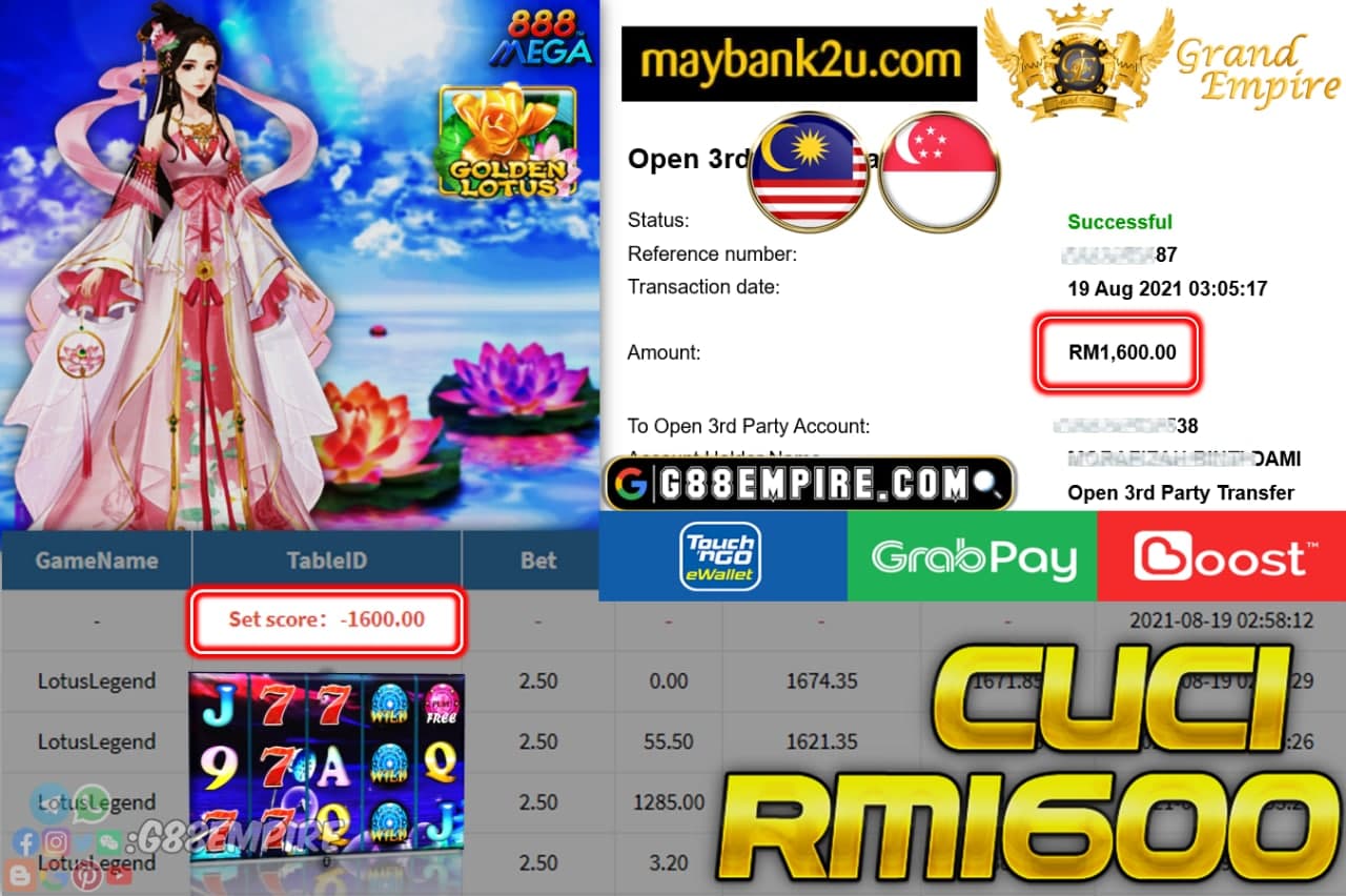 MEGA888 - LOTUSLEGEND CUCI RM1,600!!!