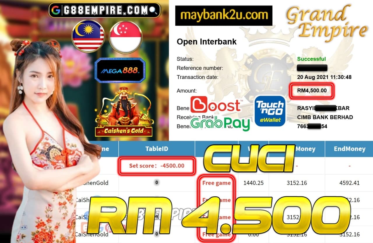 MEGA888 - CAISHENGOLD CUCI RM4,500!!!