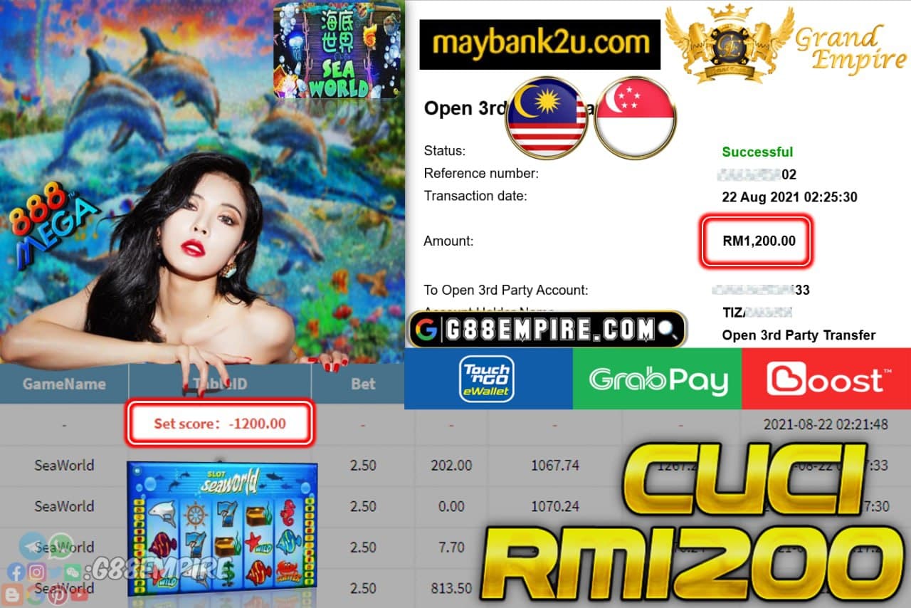 MEGA888 - SEAWORLD CUCI RM1,200!!!