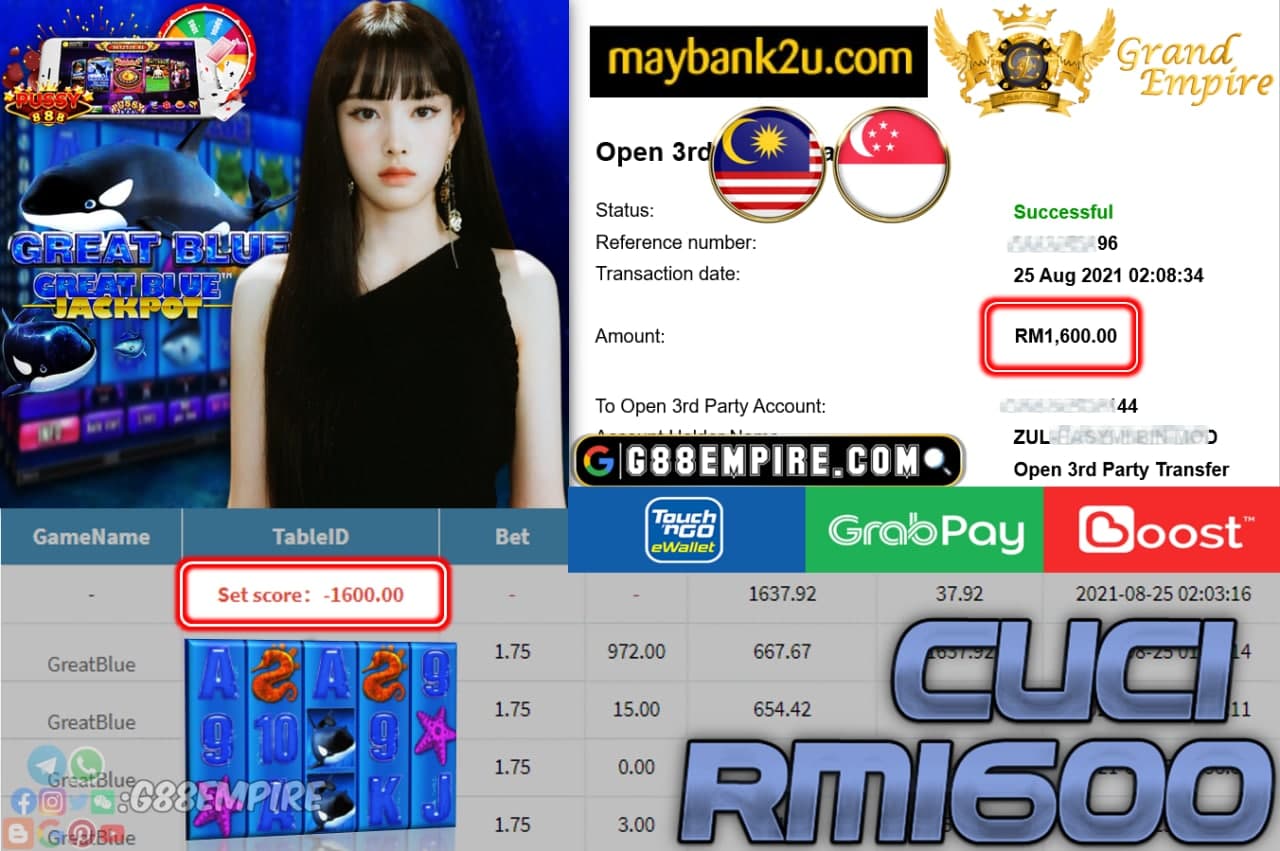 PUSSY888 - GREATBLUE CUCI RM1,600!!!