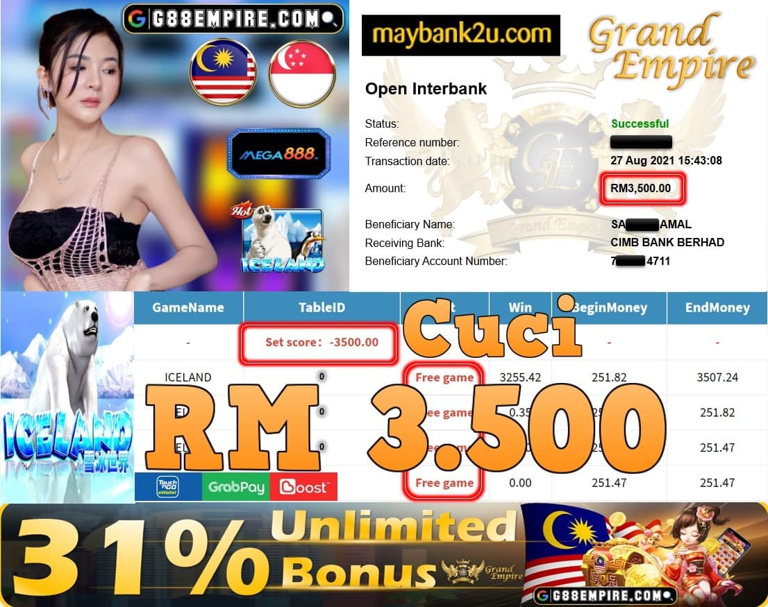 MEGA888 - ICELAND CUCI RM3,500!!!