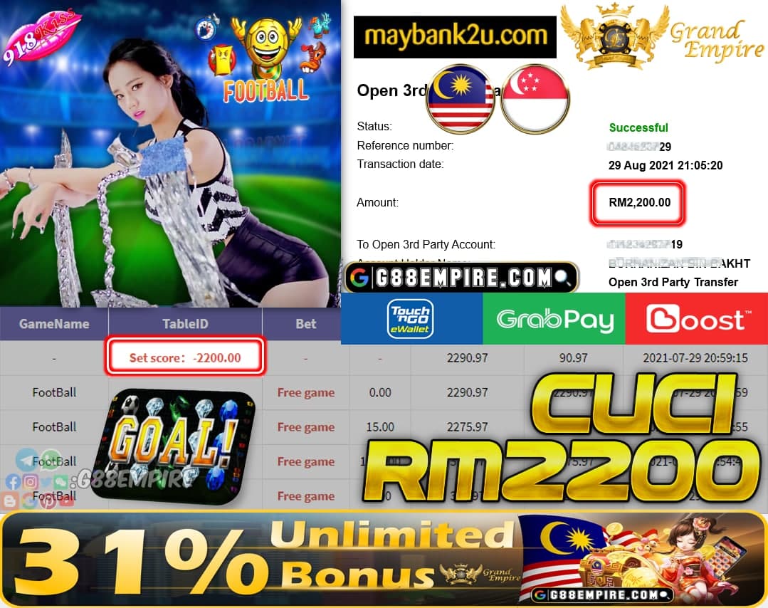 918KISS - FOOTBALL CUCI RM2,200!!!