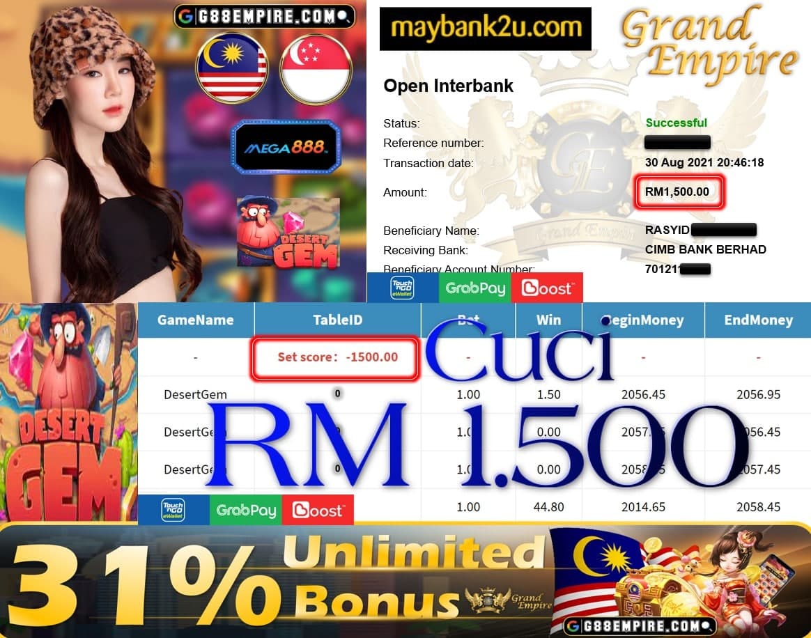 MEGA888 - DESSERTGEM CUCI RM1,500!!!