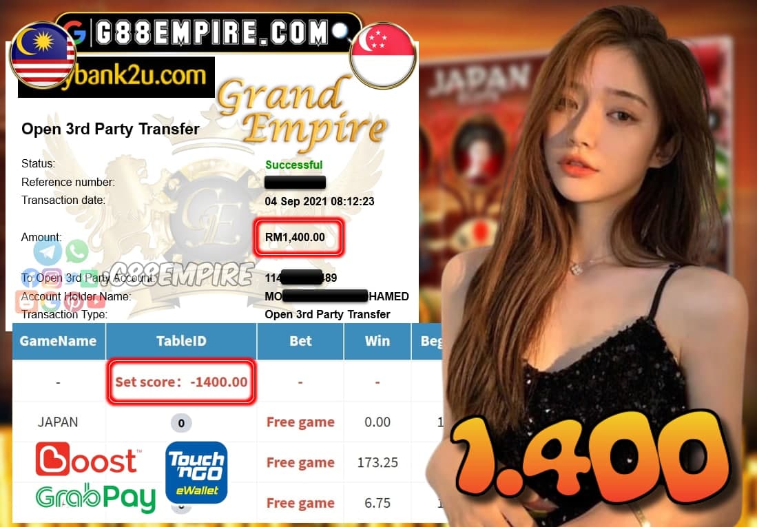 MEGA888 - JAPAN CUCI RM 1.400!!!