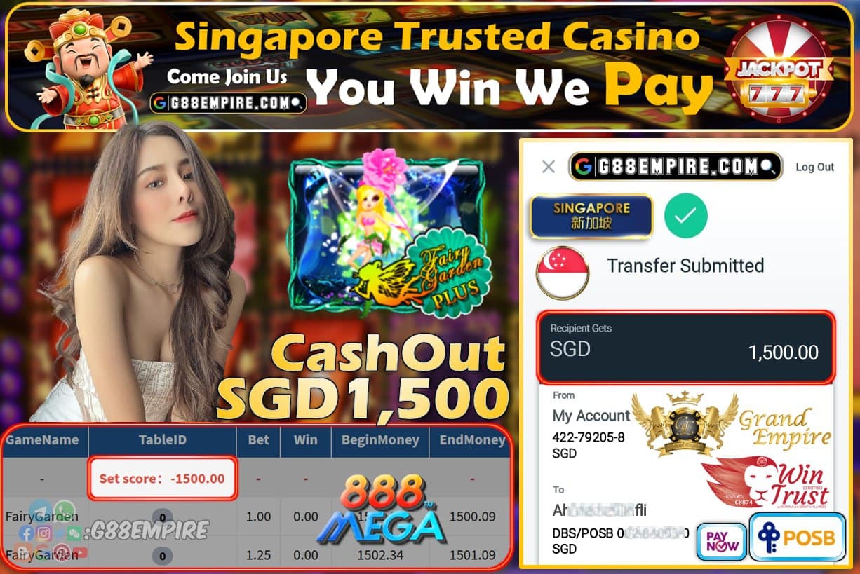 MEGA888 - FAIRYGARDEN CASHOUT SGD1500 !!!