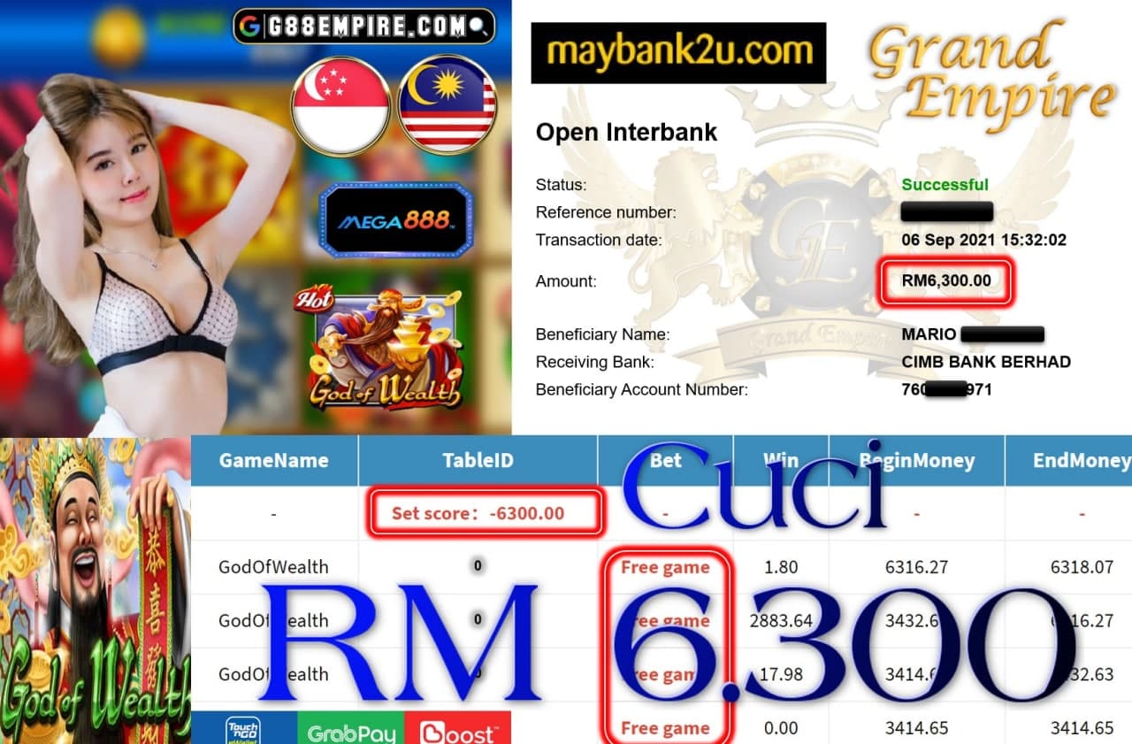 MEGA888 - GODOFWEALTH CUCI RM6,300!!!