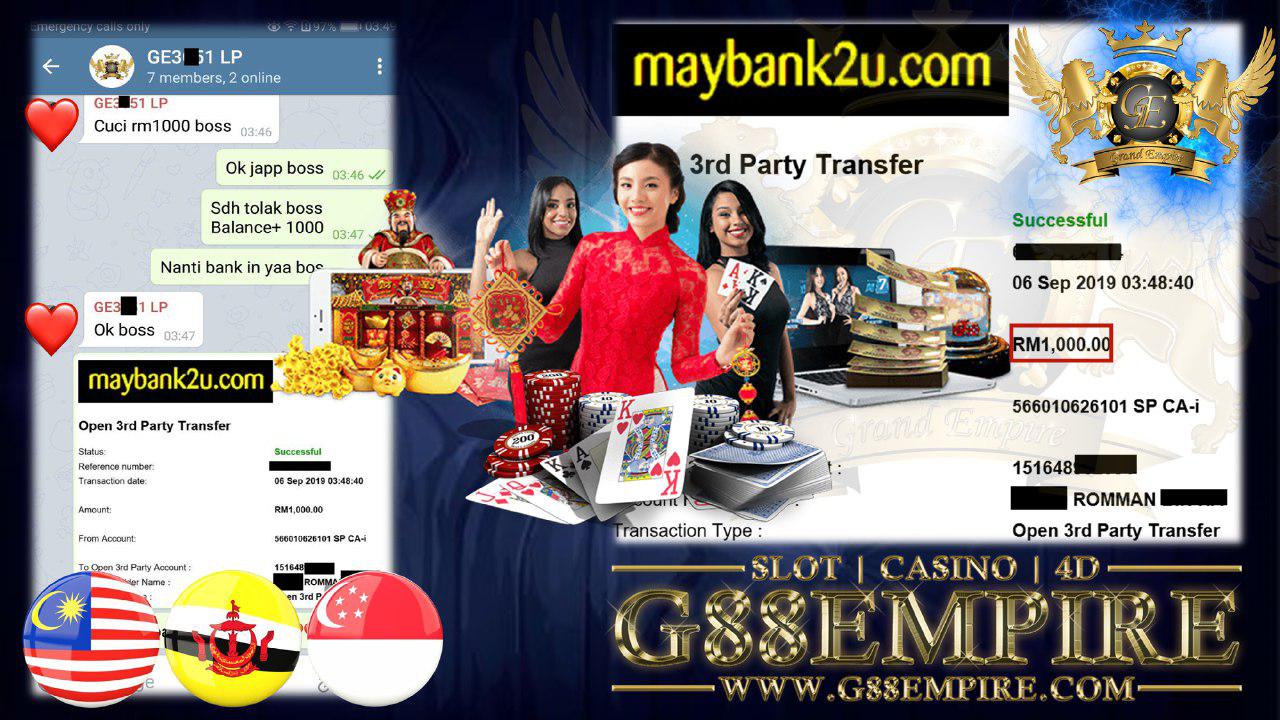 CUSTOMER MAIN LIVE CASINO MINTA CUCI RM1000 ~~