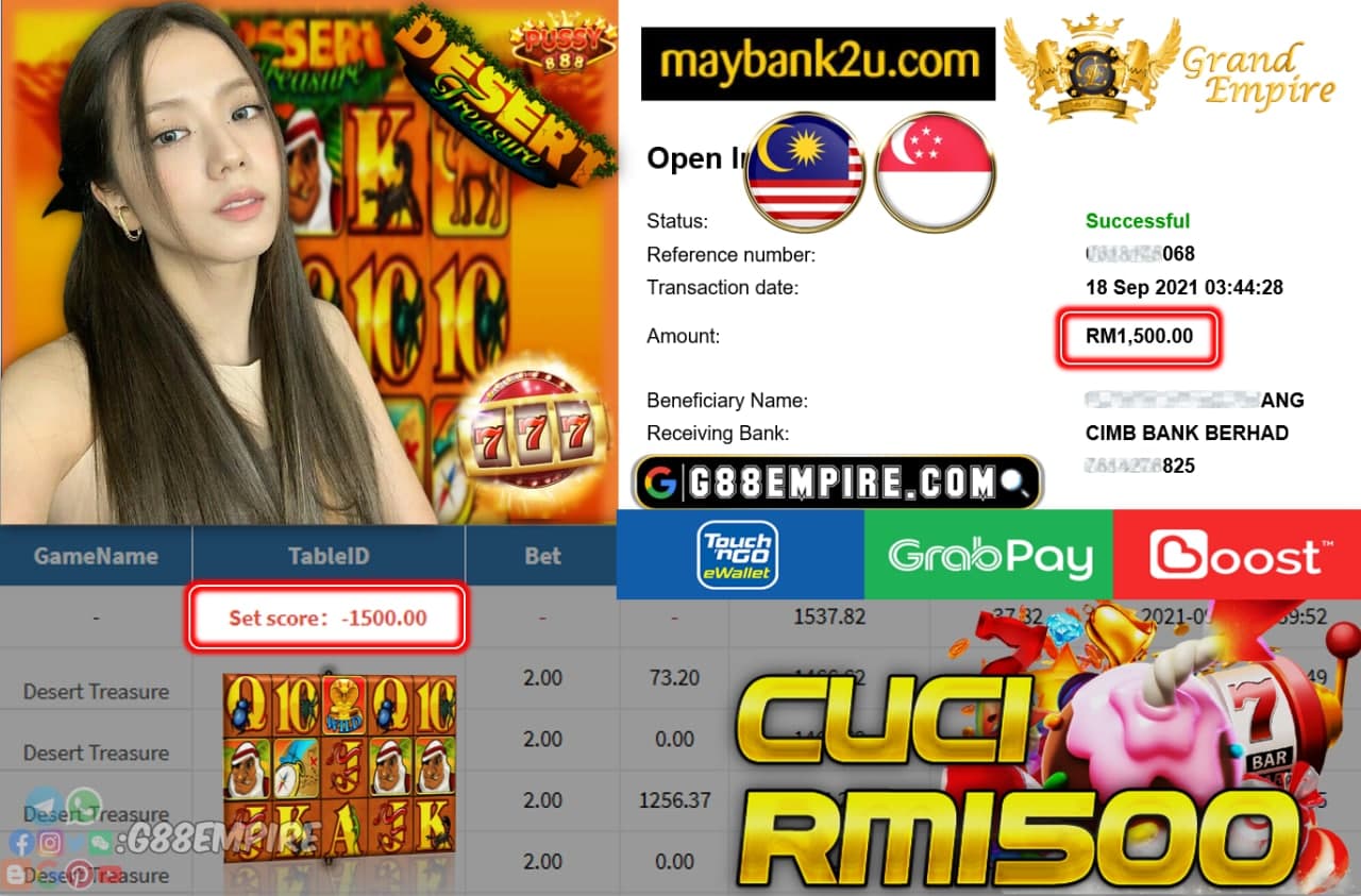 PUSSY888 - DESERT TREASURE CUCI RM1,500!!!