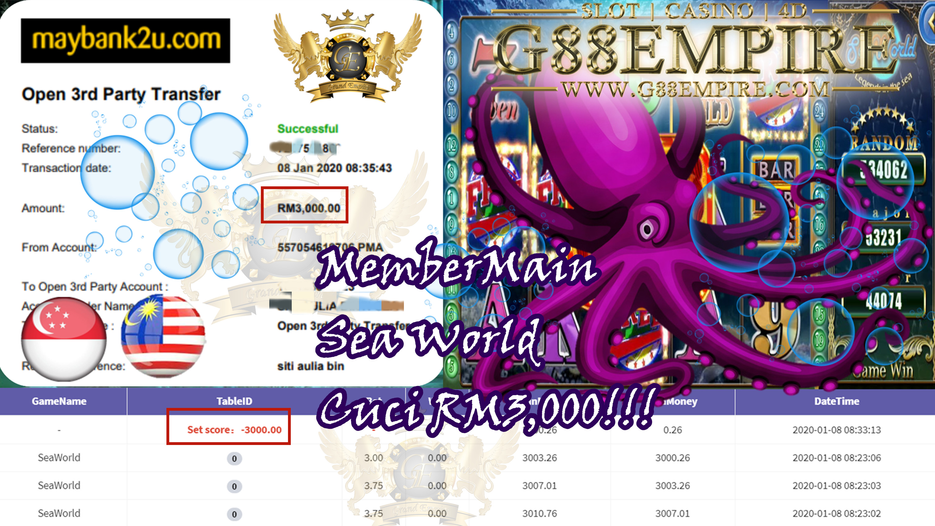 MEMBER MAIN SEA WORLD CUCI RM3,000!!!