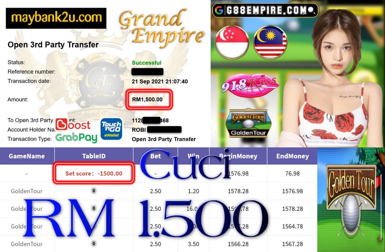 918KISS ORI - GOLDENTOUR CUCI RM1,500!!!