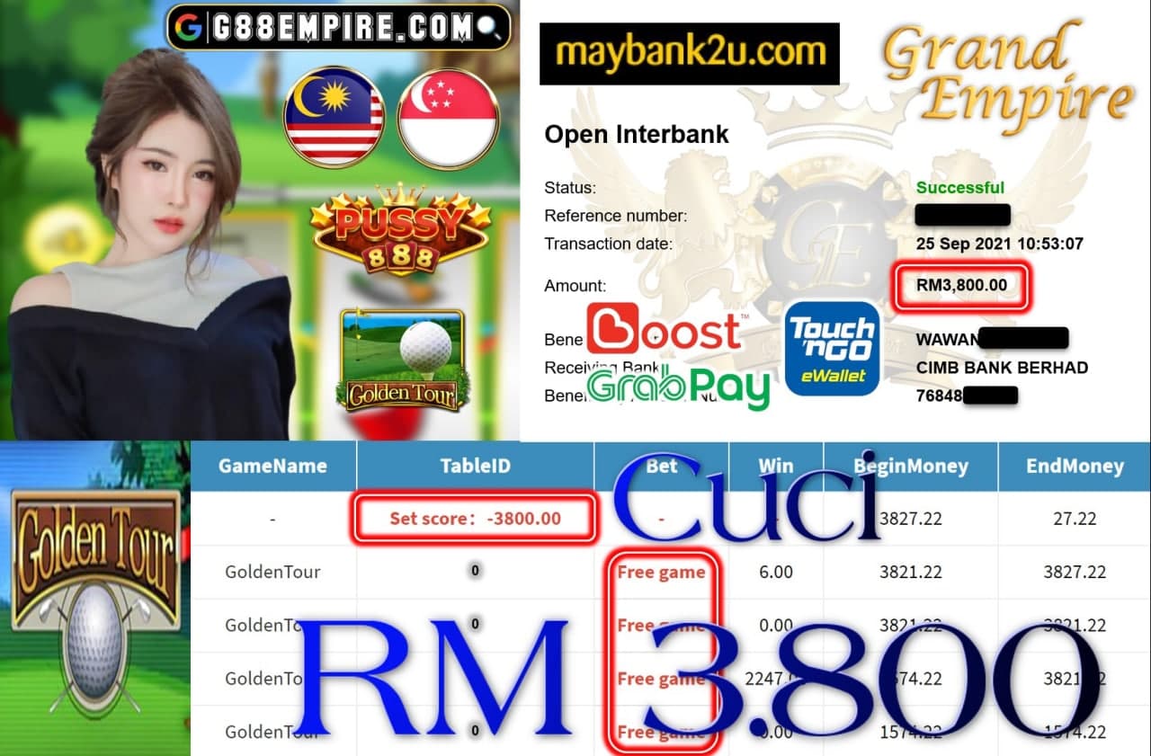 PUSSY888 - GOLDENTOUR CUCI RM3,800!!!