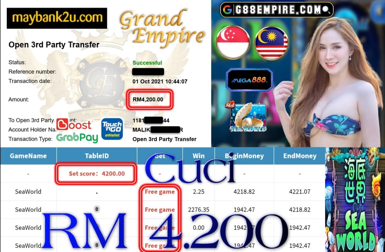 MEGA888 - SEAWORLD CUCI RM4,200!!!