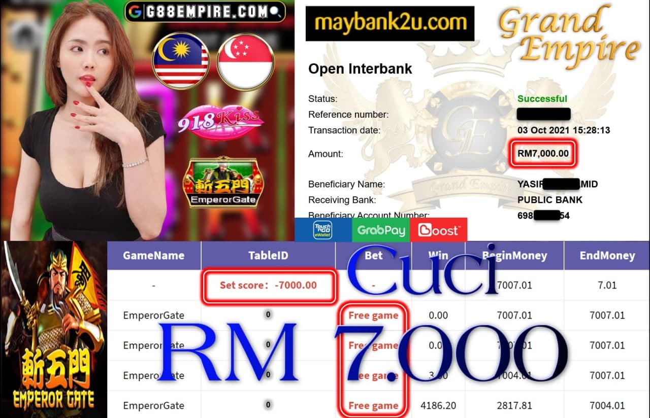 918KISS ORI  - EMPEROR GATE CUCI RM7,000!!!
