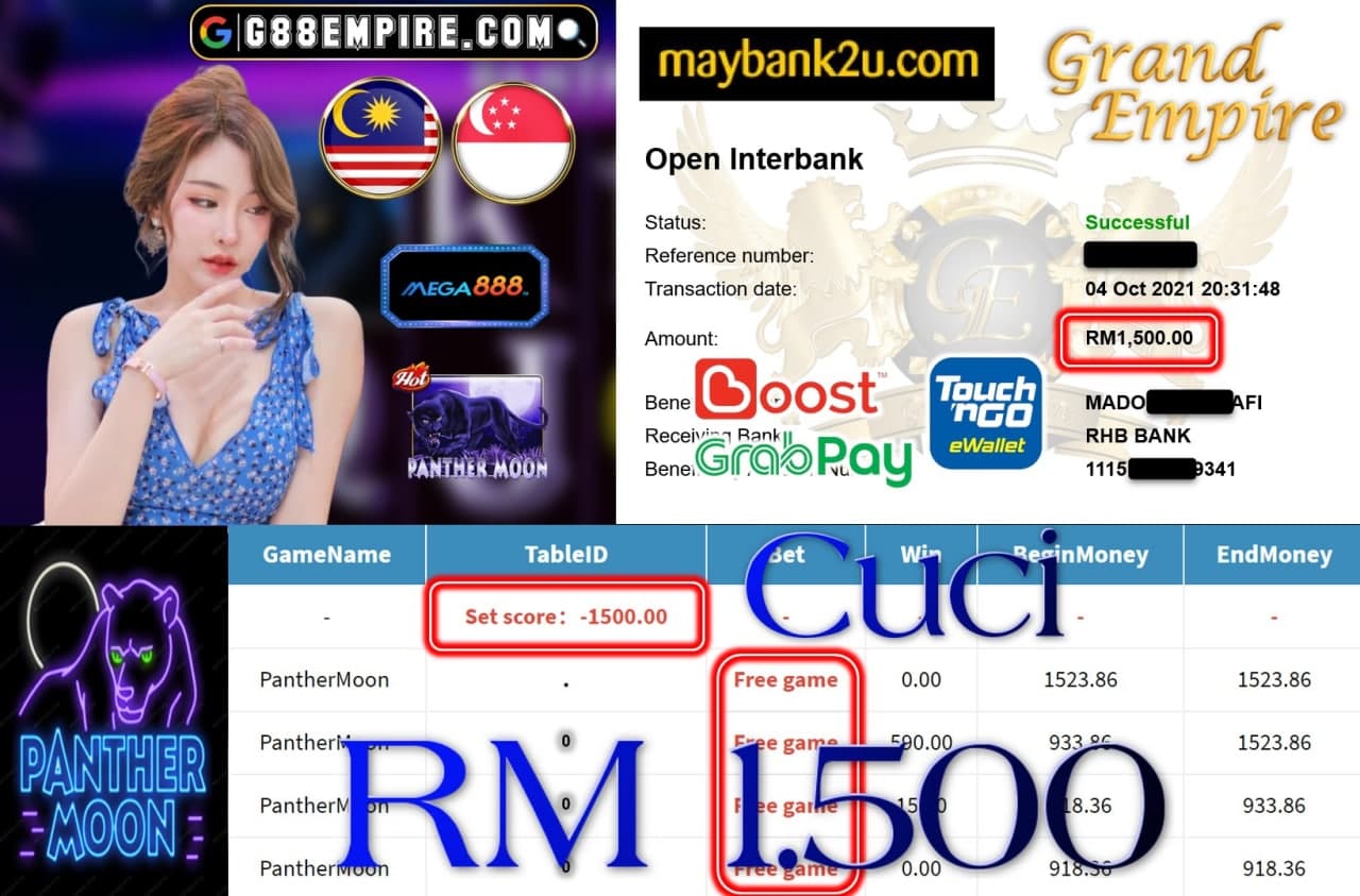 MEGA888 - PANTTHERMOON CUCI RM1,500!!!