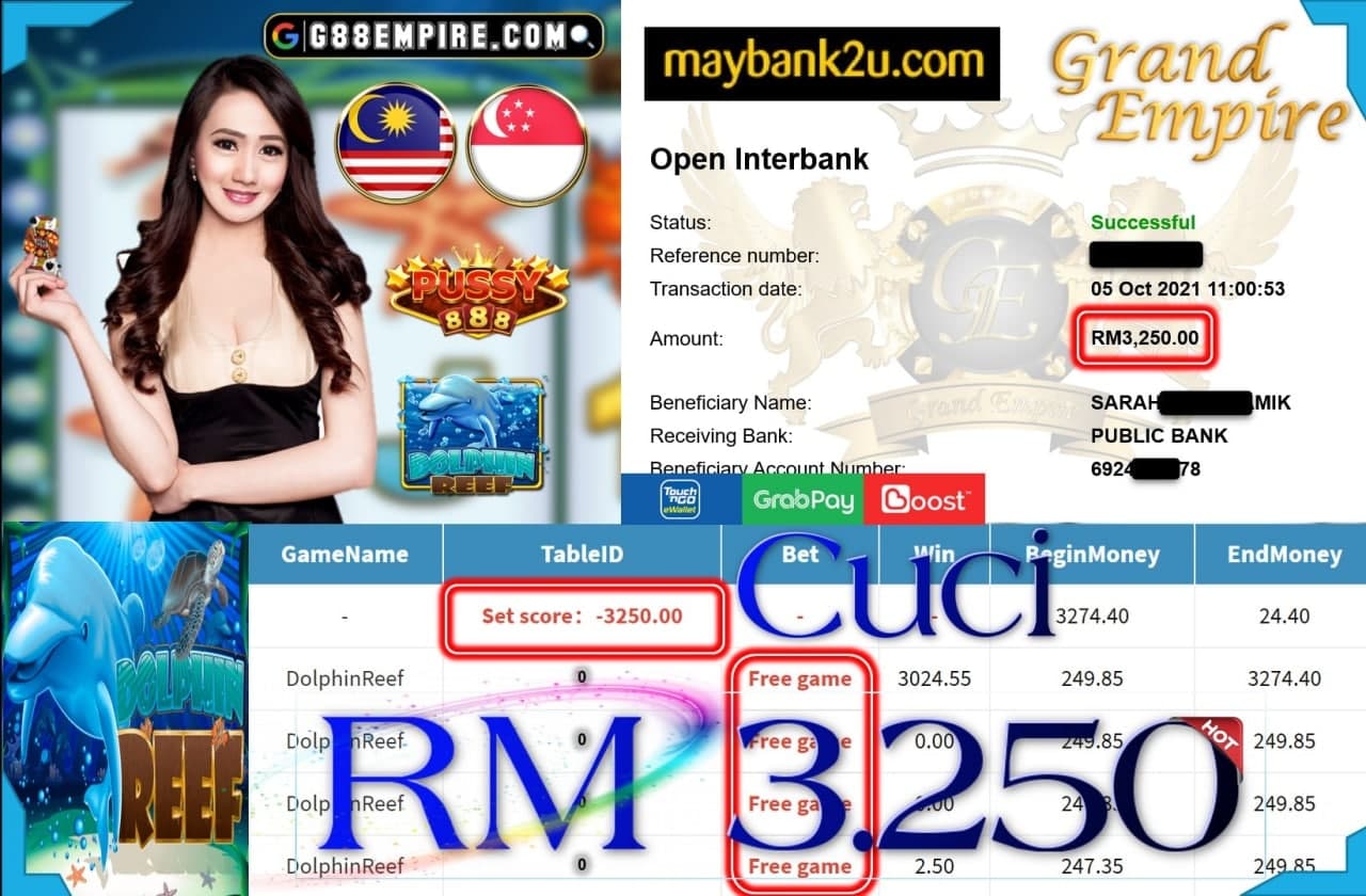 PUSSY888 - DOLPHINREEF CUCI RM3,250!!!