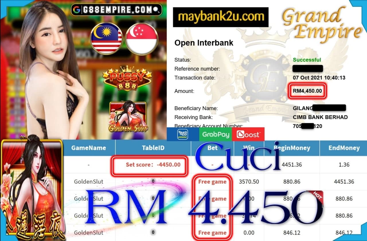 PUSSY888 - GOLDENSLUT CUCI RM4,450!!!