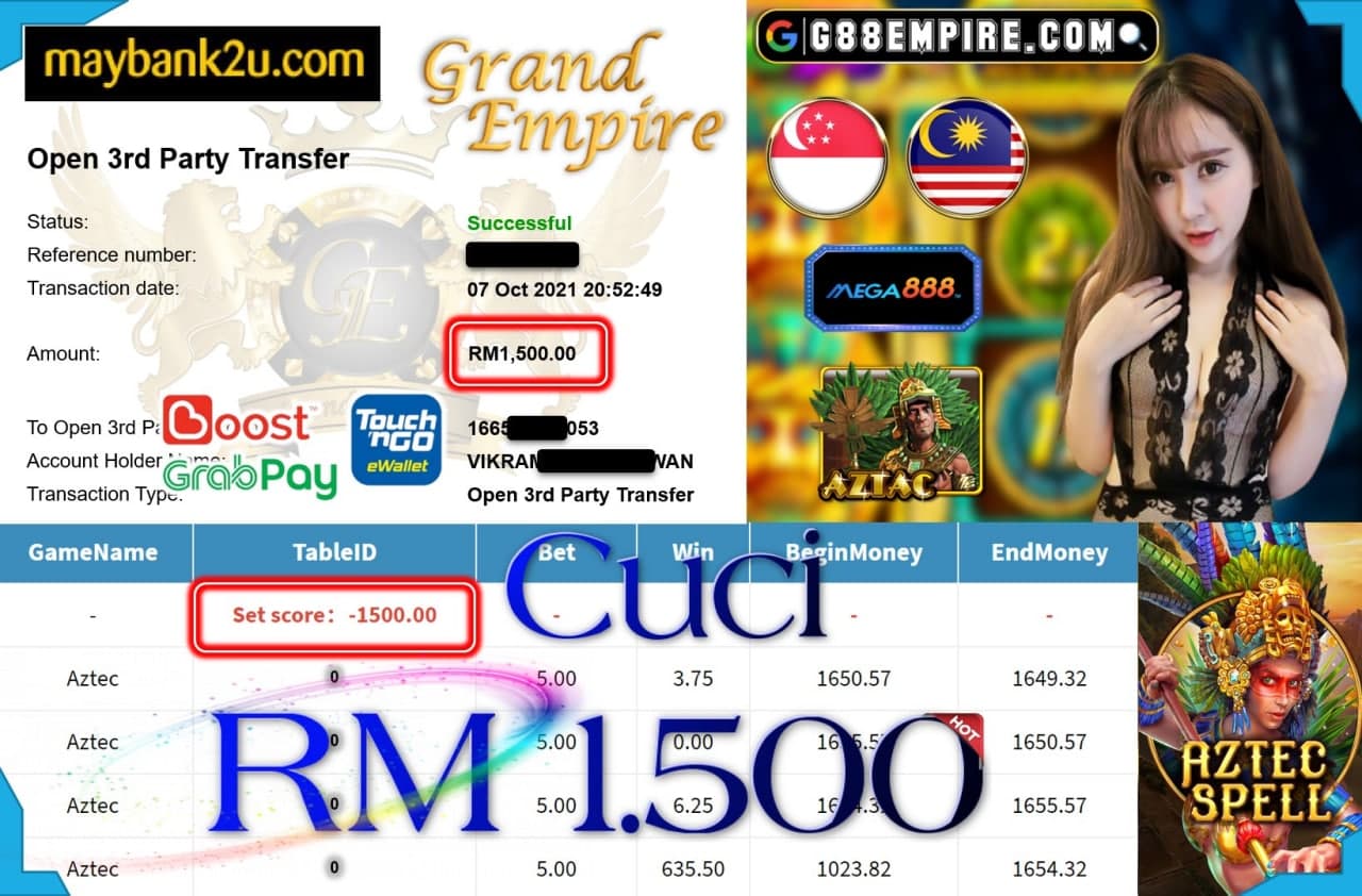 MEGA888 - AZTEC CUCI RM1,500!!!