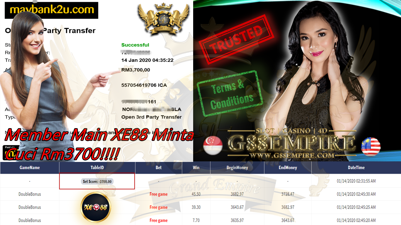 MEMBER MAIN XE88 DOUBLEBONUS MINTA CUCI RM3700!!!