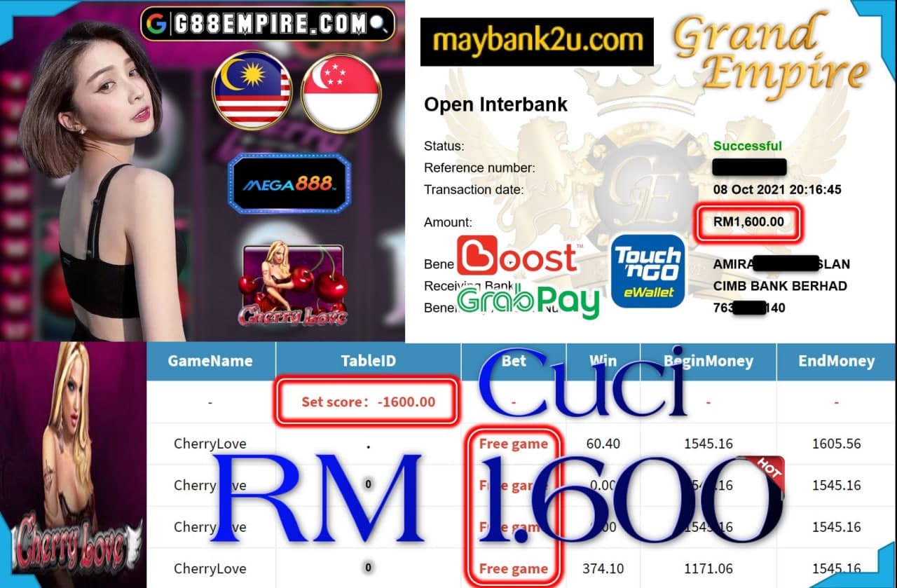 MEGA888 - CHERRYLOVE  RM1,600!!!