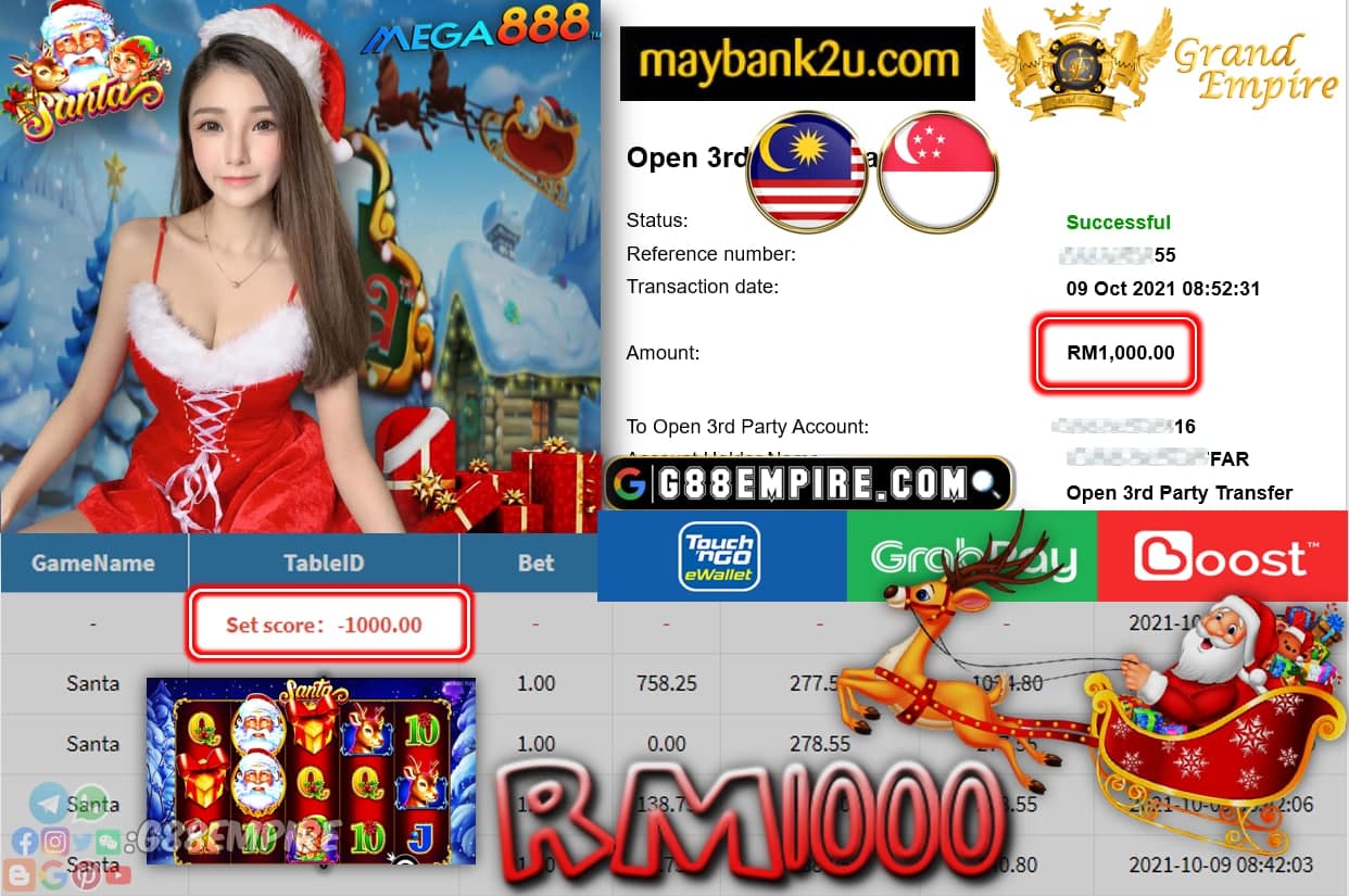 MEGA888 - SANTA CUCI RM1,000!!!!