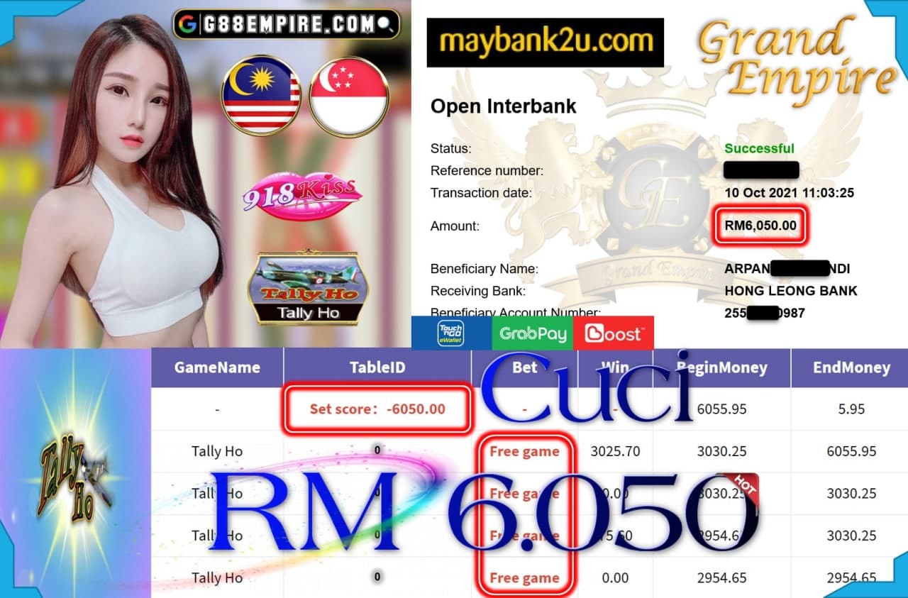 918KISS ORI - TALLY HO CUCI RM6,050!!!