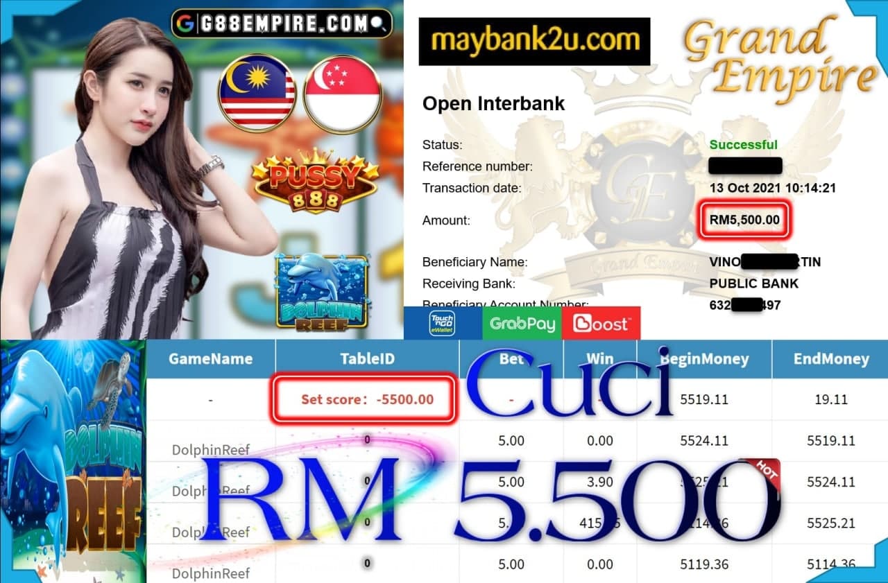 PUSSY888 - DOLPHINREEF CUCI RM5,500!!!
