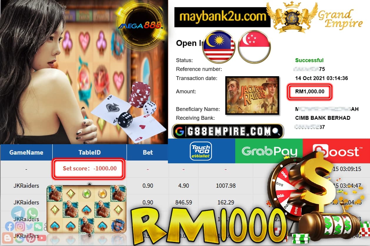 MEGA888 - JKRAIDERS CUCI RM1,000!!!