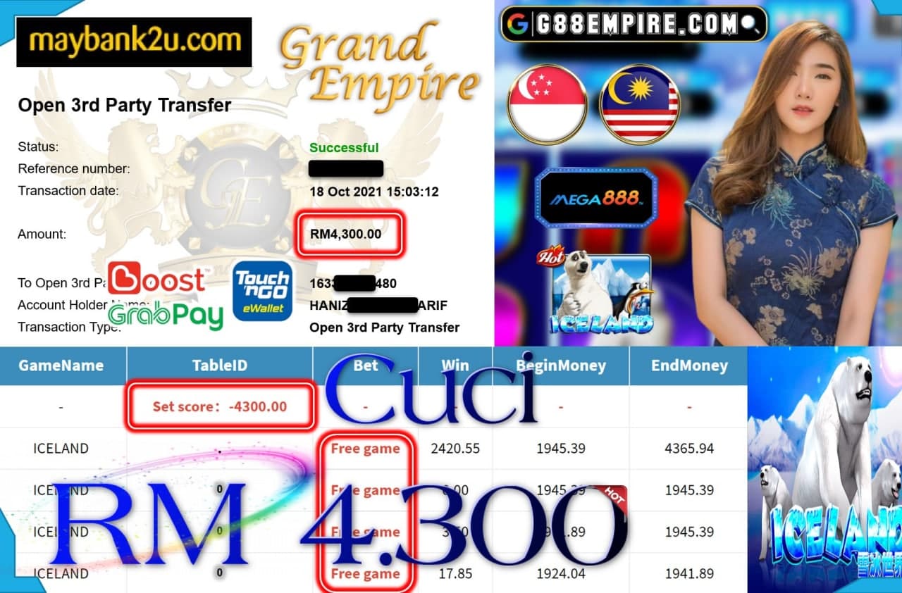 MEGA888 - ICELAND CUCI RM4,300!!!