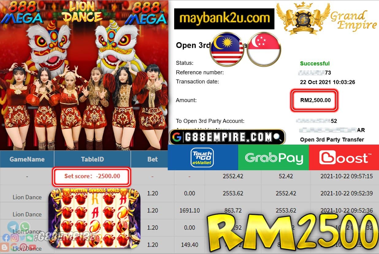 MEGA888 - LION DANCE CUCI RM2,500!!!