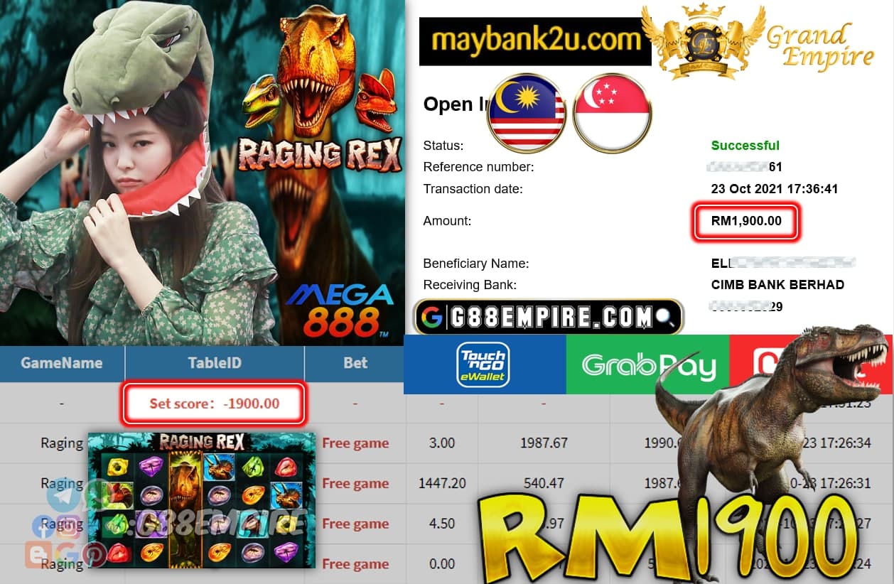 MEGA888 - RAGING CUCI RM1,900 !!!