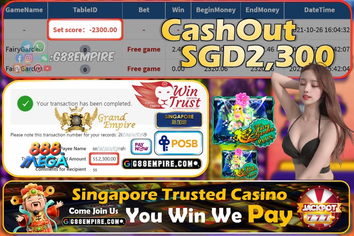 MEGA888 - FAIRYGARDEN CASHOUT SGD2300 !!!