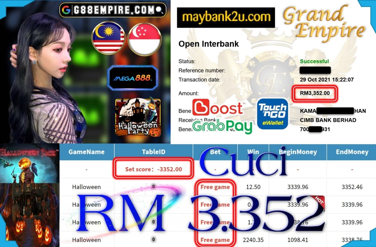 MEGA888 - HALLOWEN CUCI RM3,352 !!!