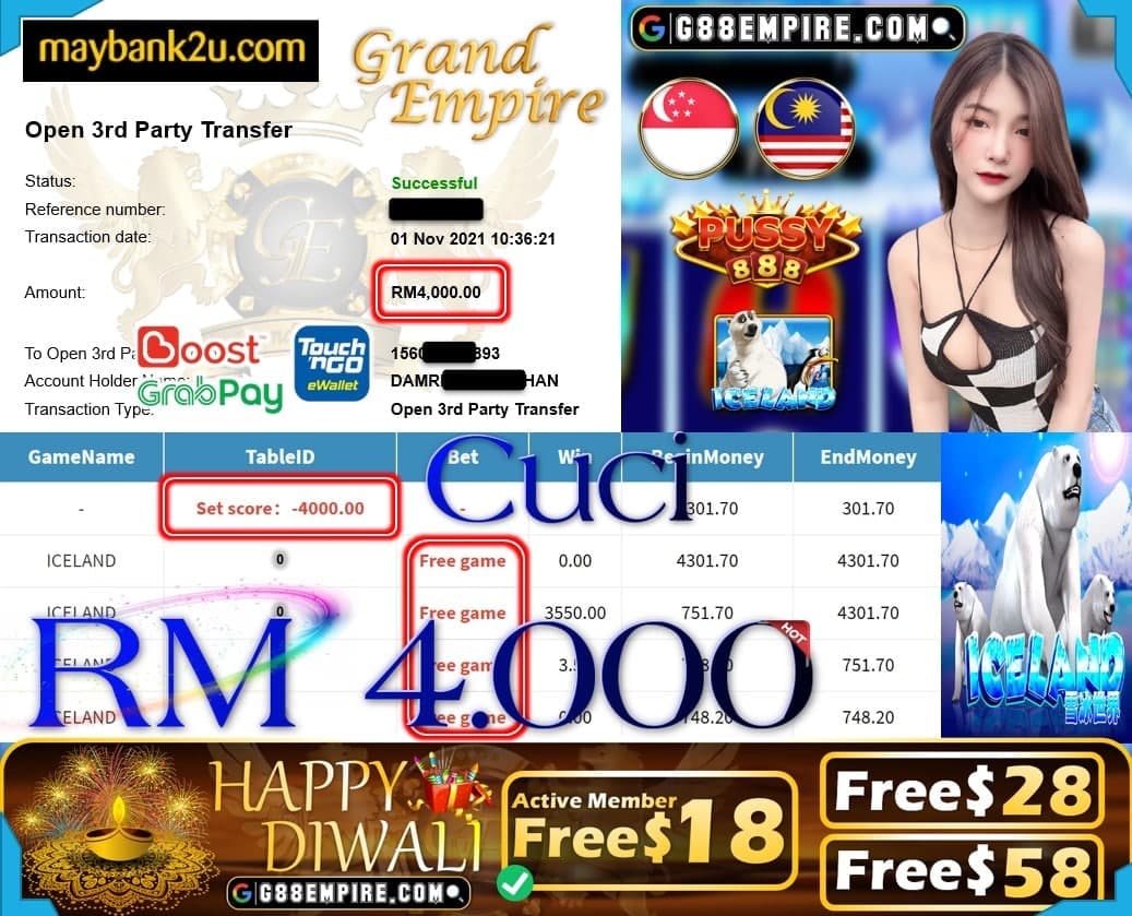 PUSSY888 - ICELAND CUCI RM4,000 !!!
