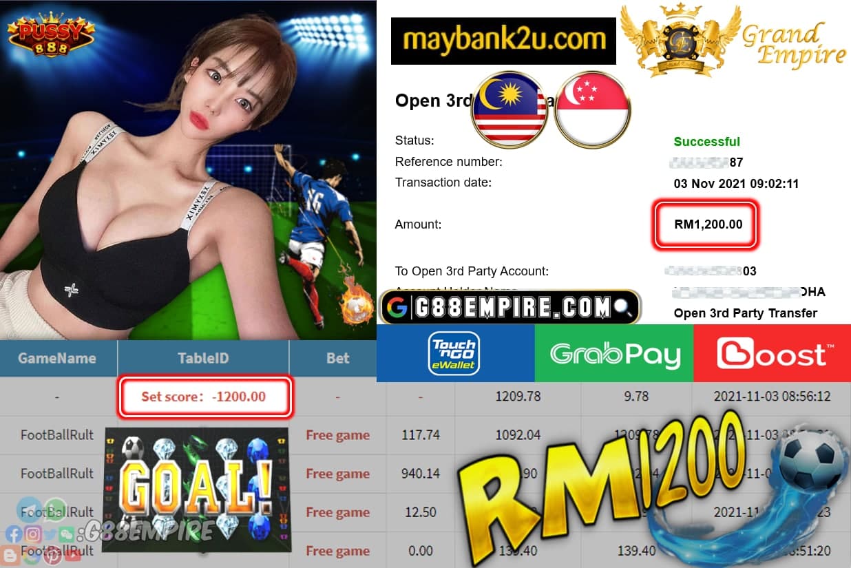 PUSSY888  - FOOTBALLRULT CUCI RM1,200 !!!