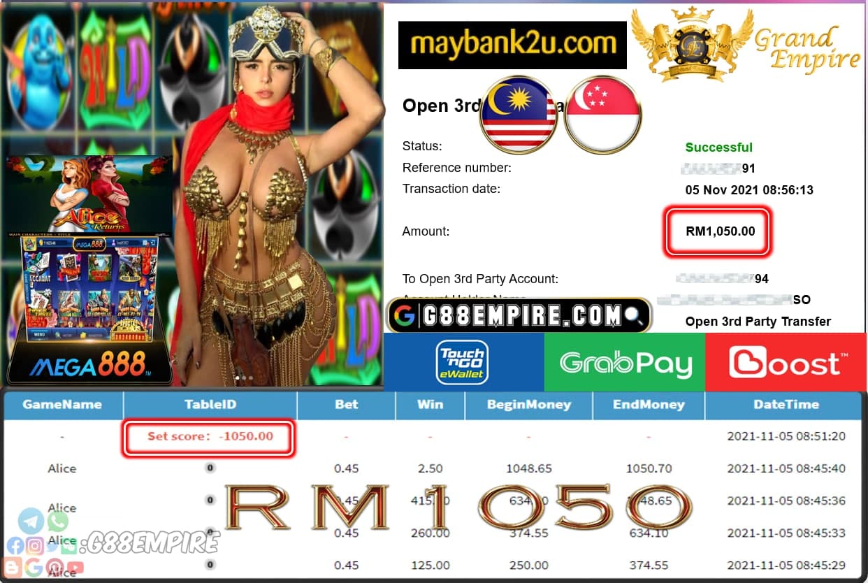 MEGA888 - ALICE CUCI RM1,050 !!!