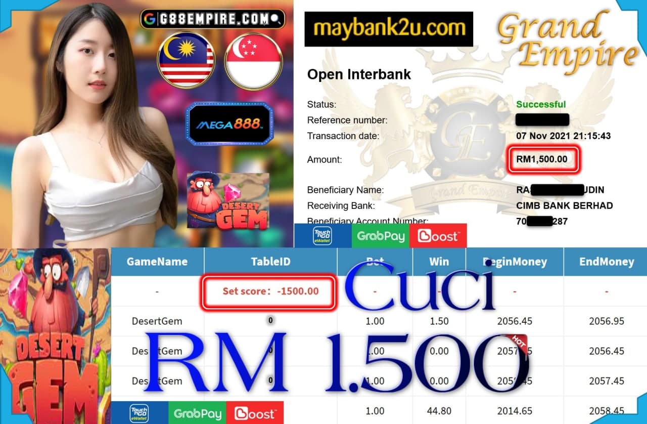 MEGA888 - DESSERTGEM CUCI RM1,500 !!!