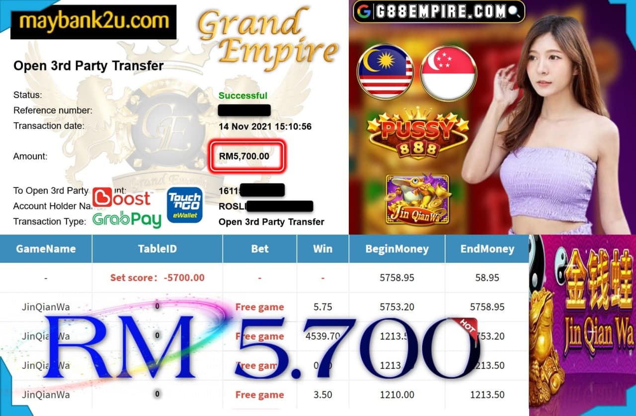 PUSSY888 - JINQIANWA CUCI RM5,700 !!!