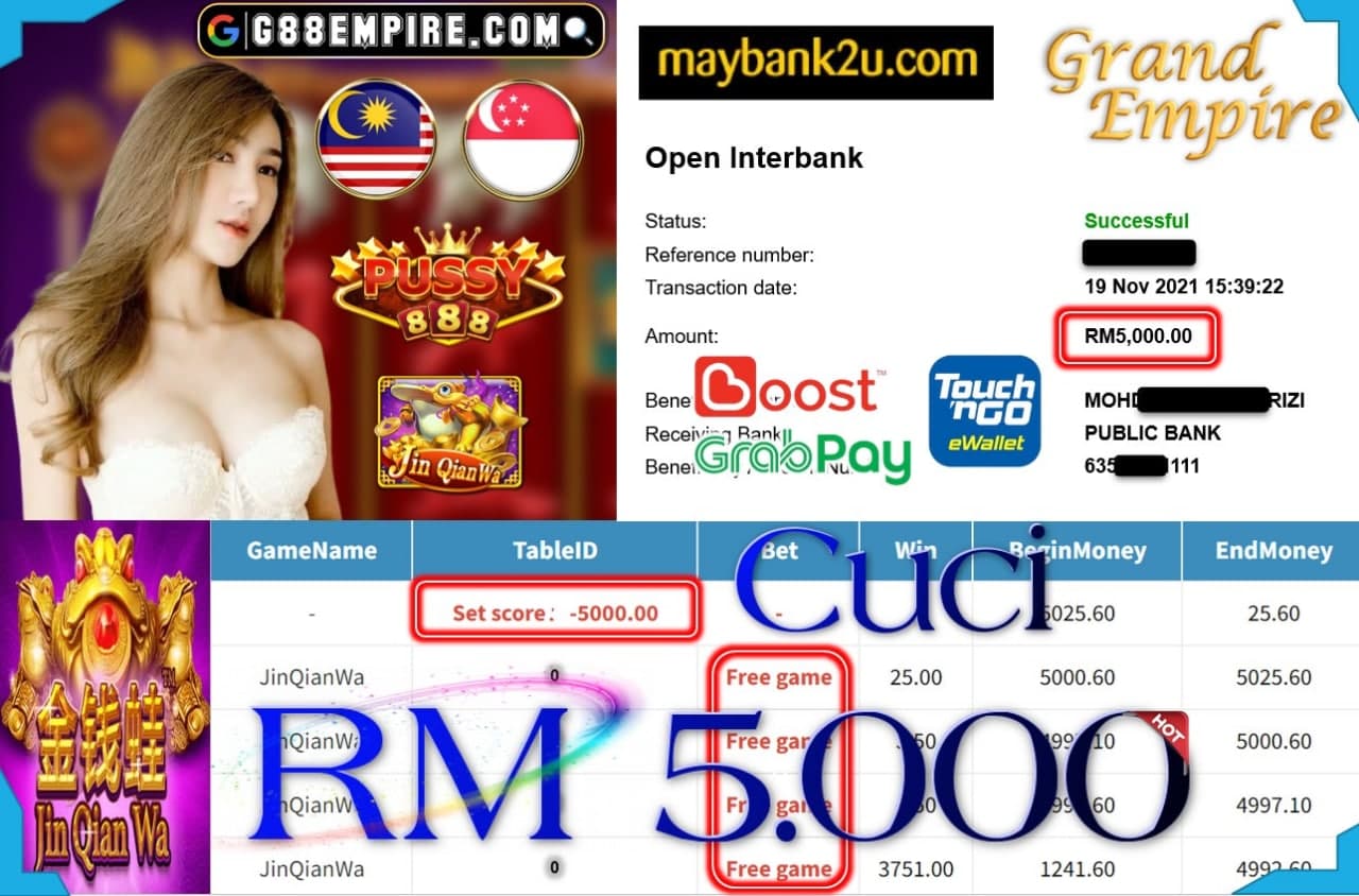 PUSSY888 - JINQIANWA CUCI RM5,000 !!!