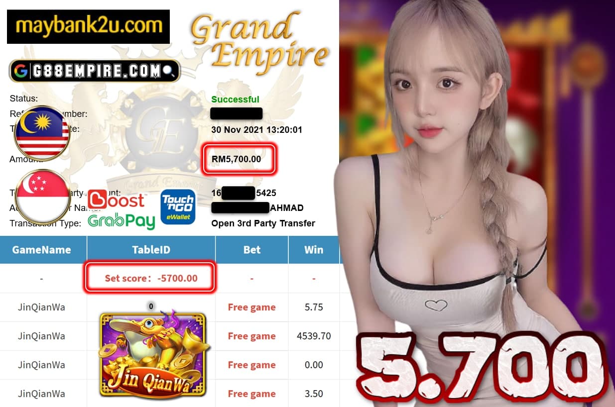 MEGA888 - JINQIANWA CUCI RM 5.700!!!