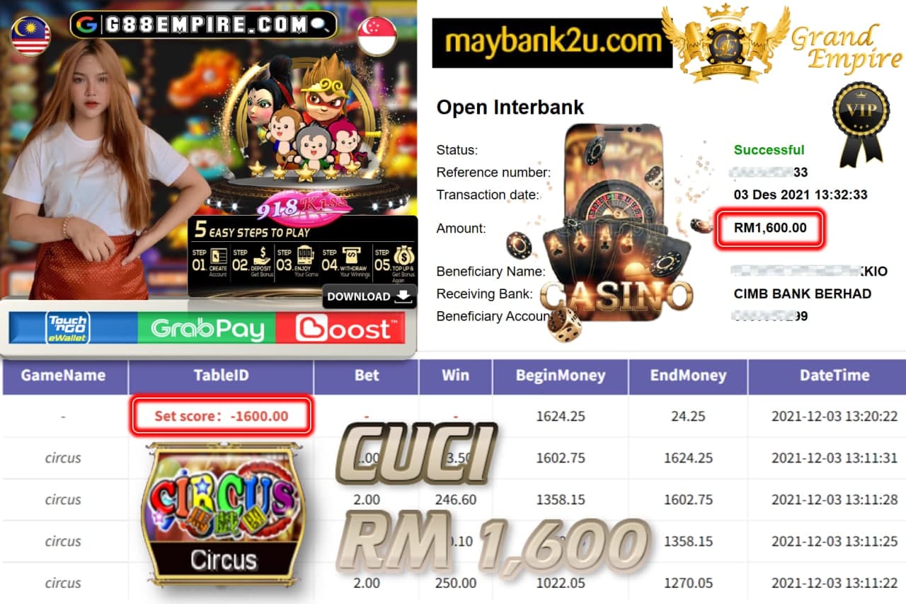 918KISS - CIRCUS CUCI RM1,600 !!!