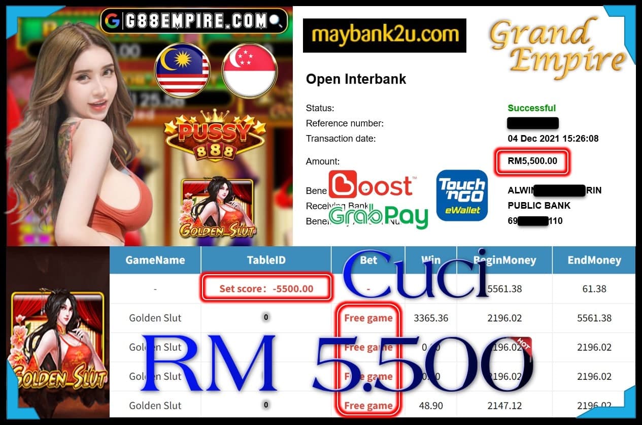 PUSSY888 - GOLDENSLUT CUCI RM5,500 !!!