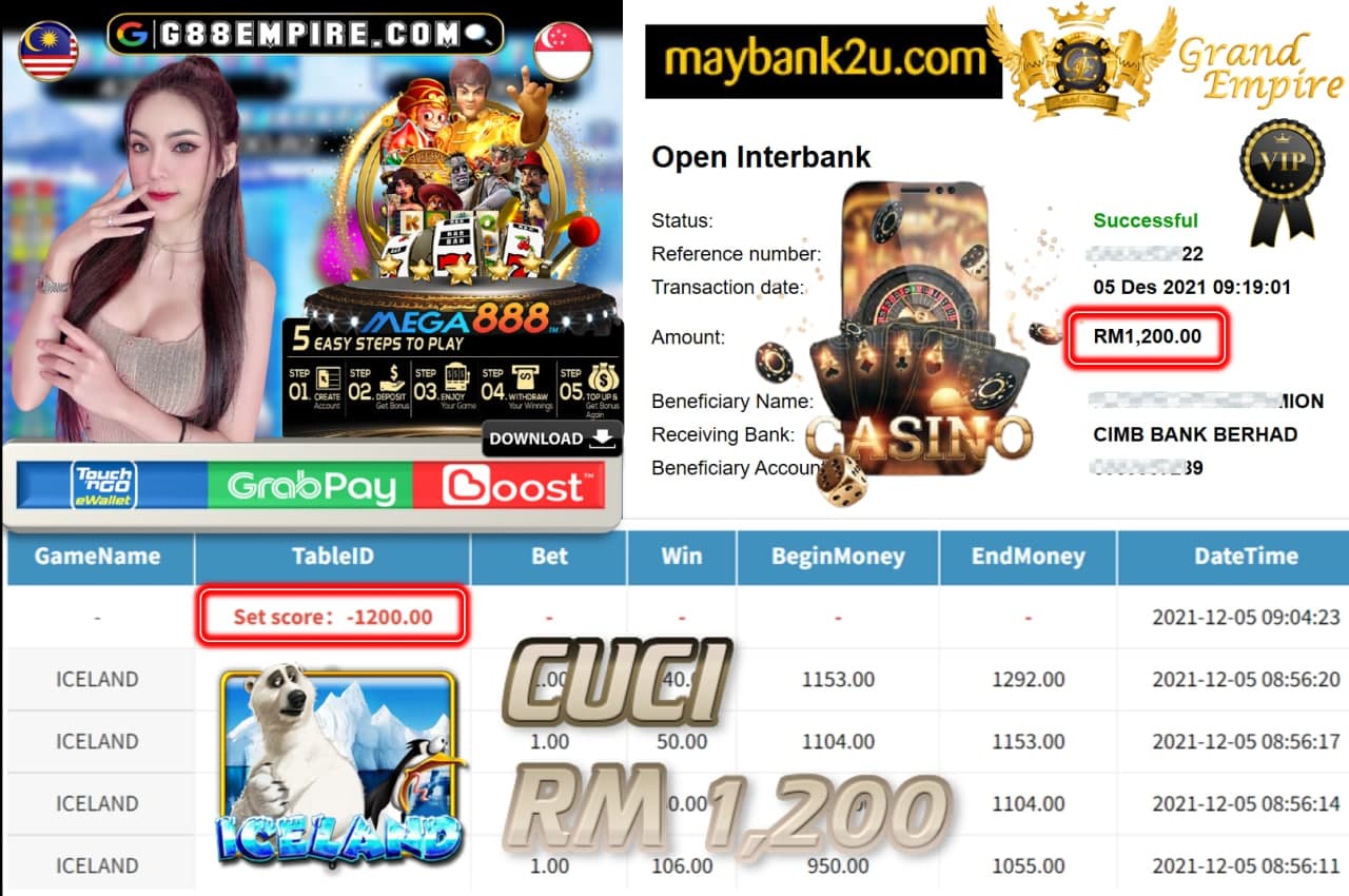 MEGA888 - ICELAND CUCI RM1,200 !!!