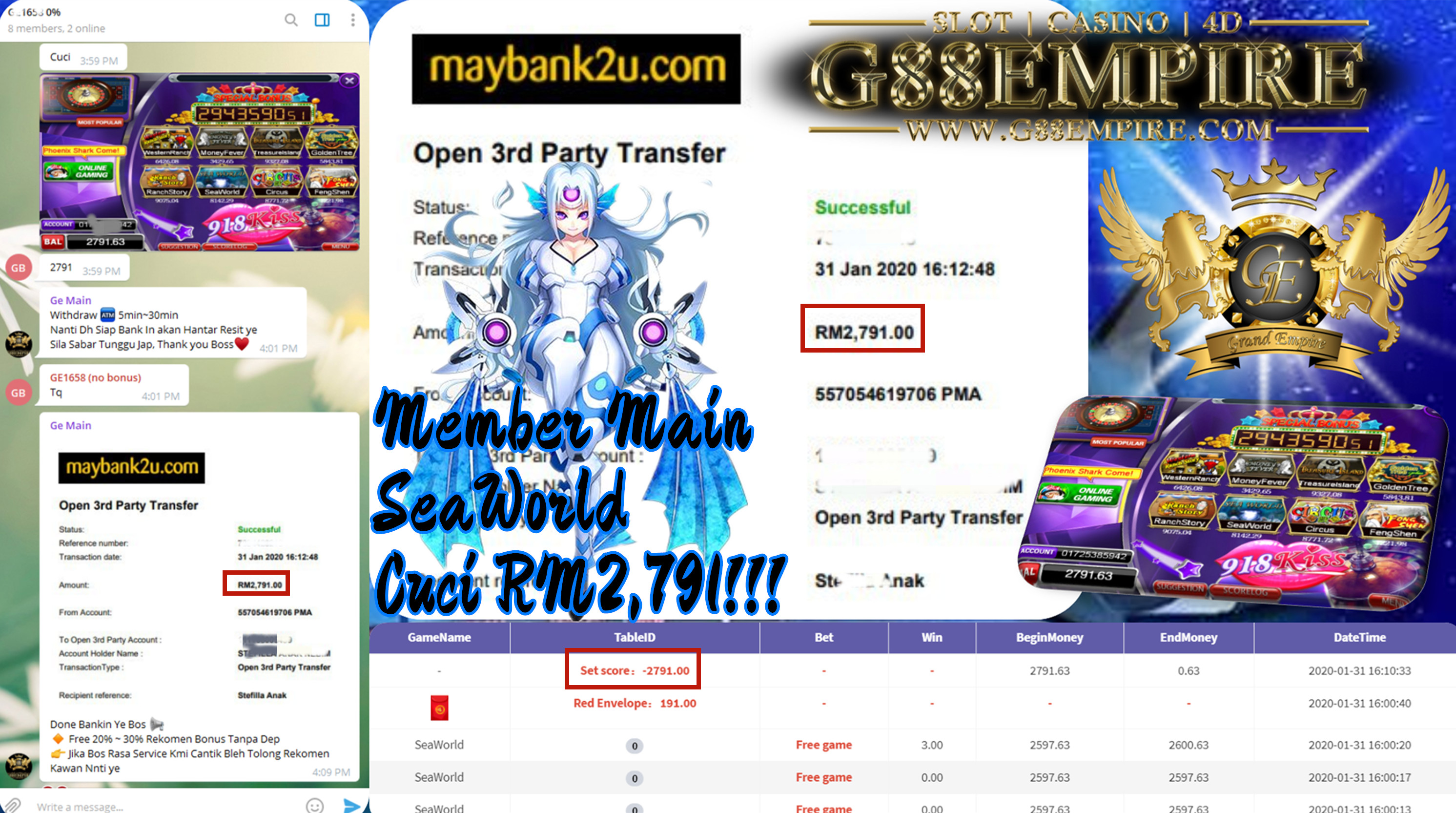 MEMBER MAIN SEAWORLD CUCI RM2,791!!!