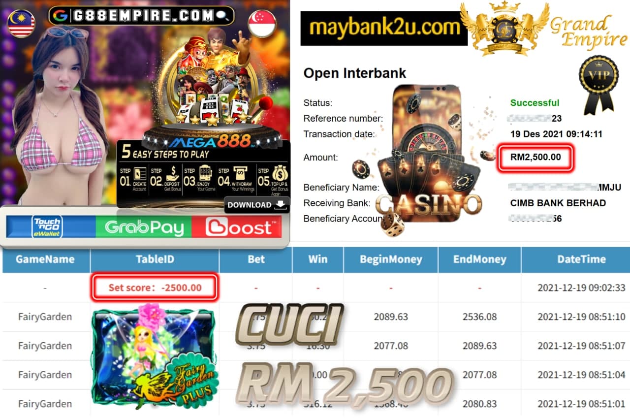 MEGA888 - FAIRYGARDEN CUCI RM2,500 !!!