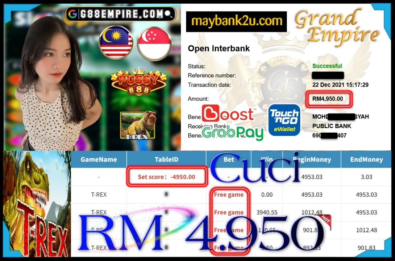 PUSSY888 - T- REX CUCI RM 4,950 !!!