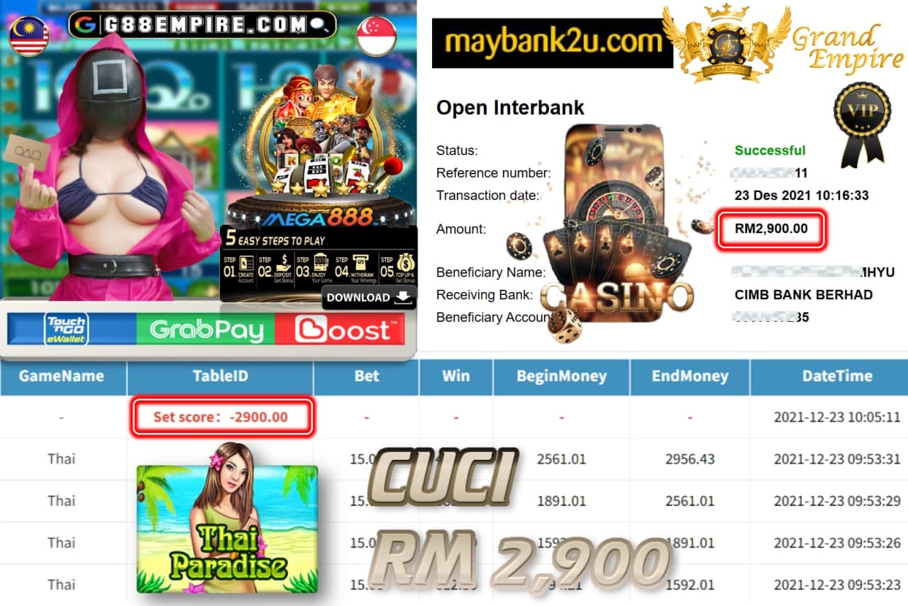 MEGA888 - THAI CUCI RM2,900 !!!