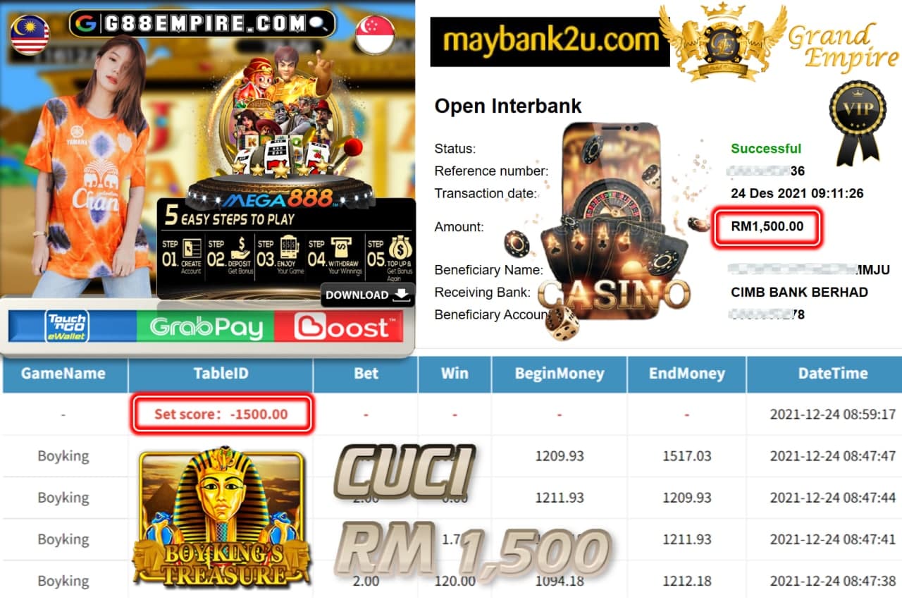 MEGA888 - BOYKING CUCI RM 1,500 !!!MEGA888 - BOYKING CUCI RM 1,500 !!!