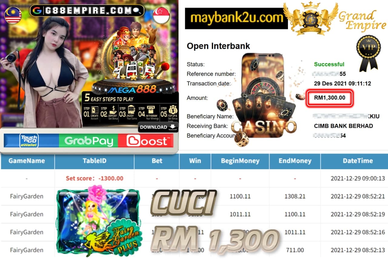 MEGA888 - FAIRYGARDEN CUCI RM1,300 !!!