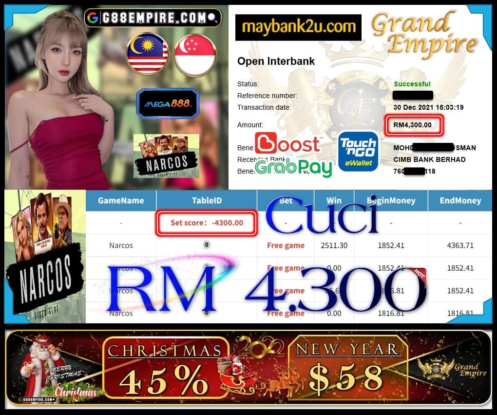 MEGA888 - NARCOS CUCI RM4,300 !!!